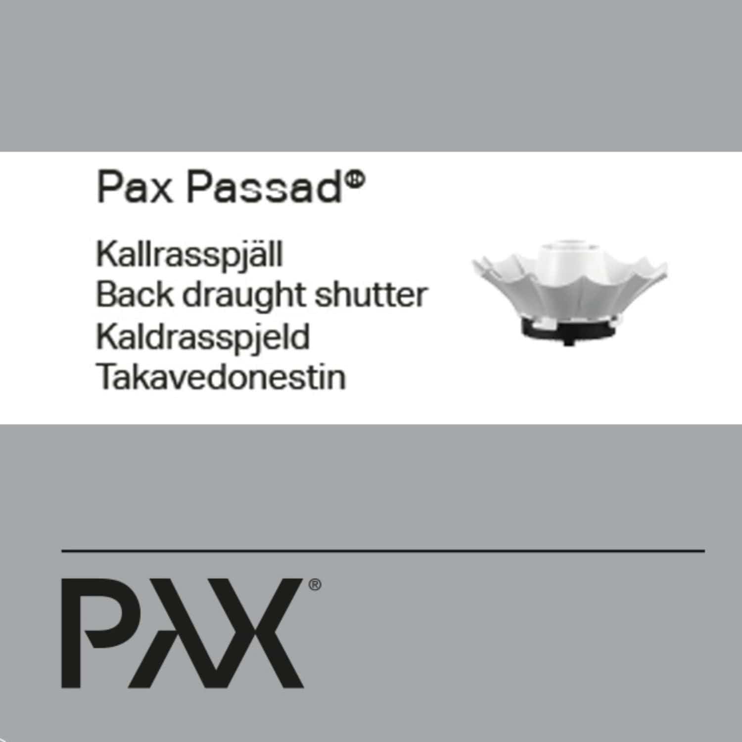 Pax Kaldrasspjeld for Passad 00/30 Pax Spjeld GRO-4910628
