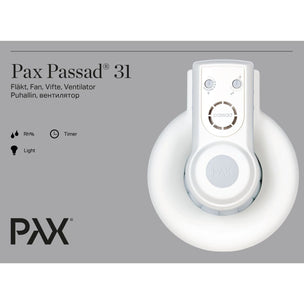 Pax Passad 30 Baderomsvifte toppmodell uten kaldrasspjeld