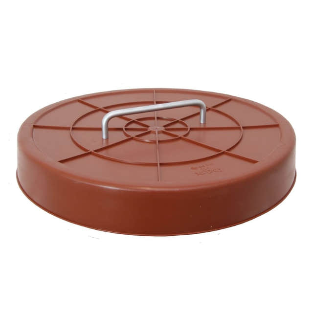 Pipelife Lokk PP Utvendig med Håndtak Rødbrun Pipelife Drenskum GRO-3358424
