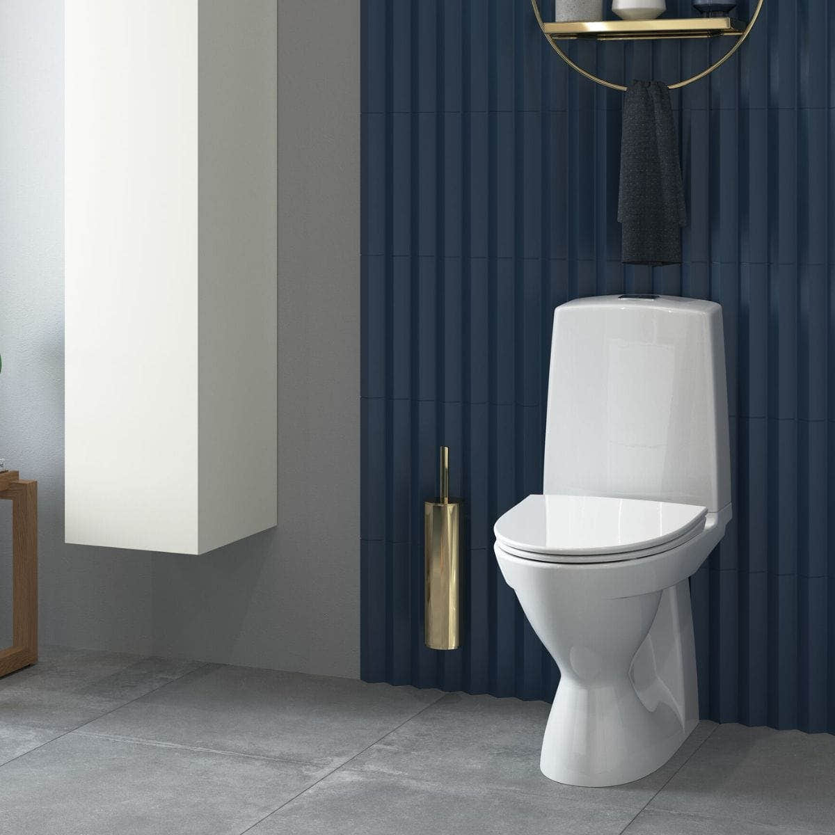 Porsgrund Glow 61 Toalett Rimfree Hvit / Dobbel Porsgrund Gulvstående toalett GRO-6002897