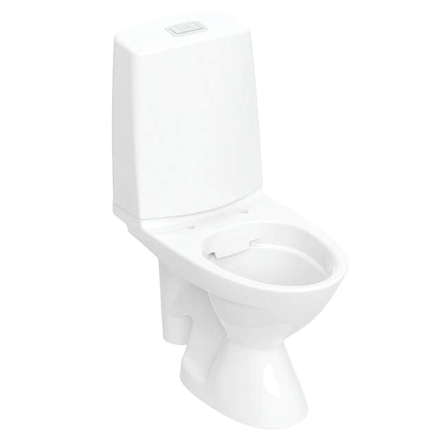Porsgrund Glow 63 Toalett Rimfree Hvit / Dobbel / Uten skruehull Porsgrund Gulvstående toalett GRO-6002902