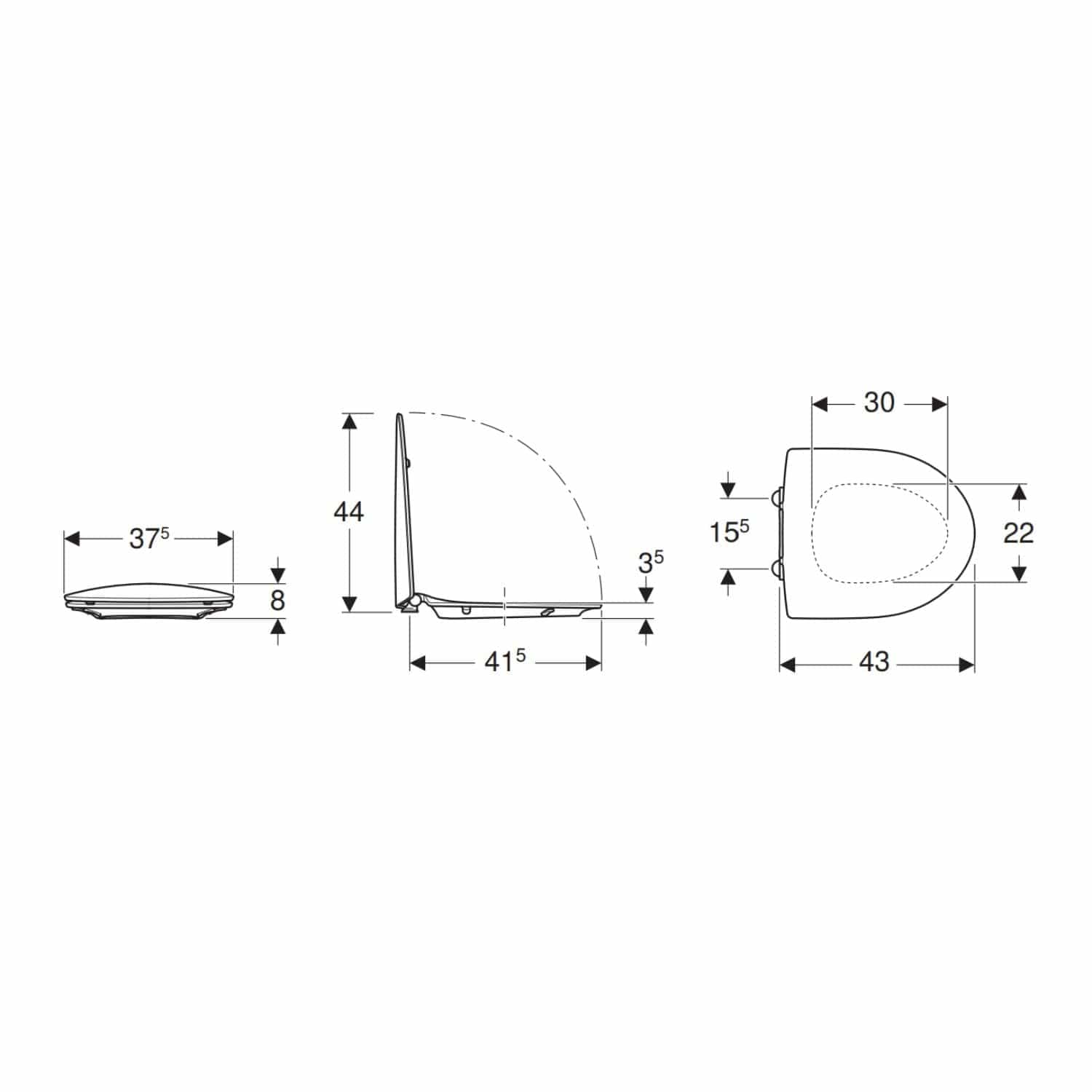 Porsgrund Spira Toalettsete hardt Porsgrund Toalettsete GRO-6046527
