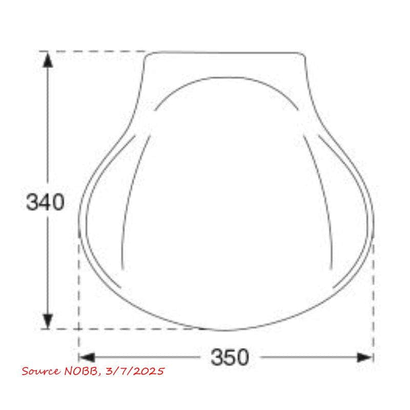 Pressalit Klappsete for vegg med soft close Hvit Pressalit Toalettsete GRO-6190881