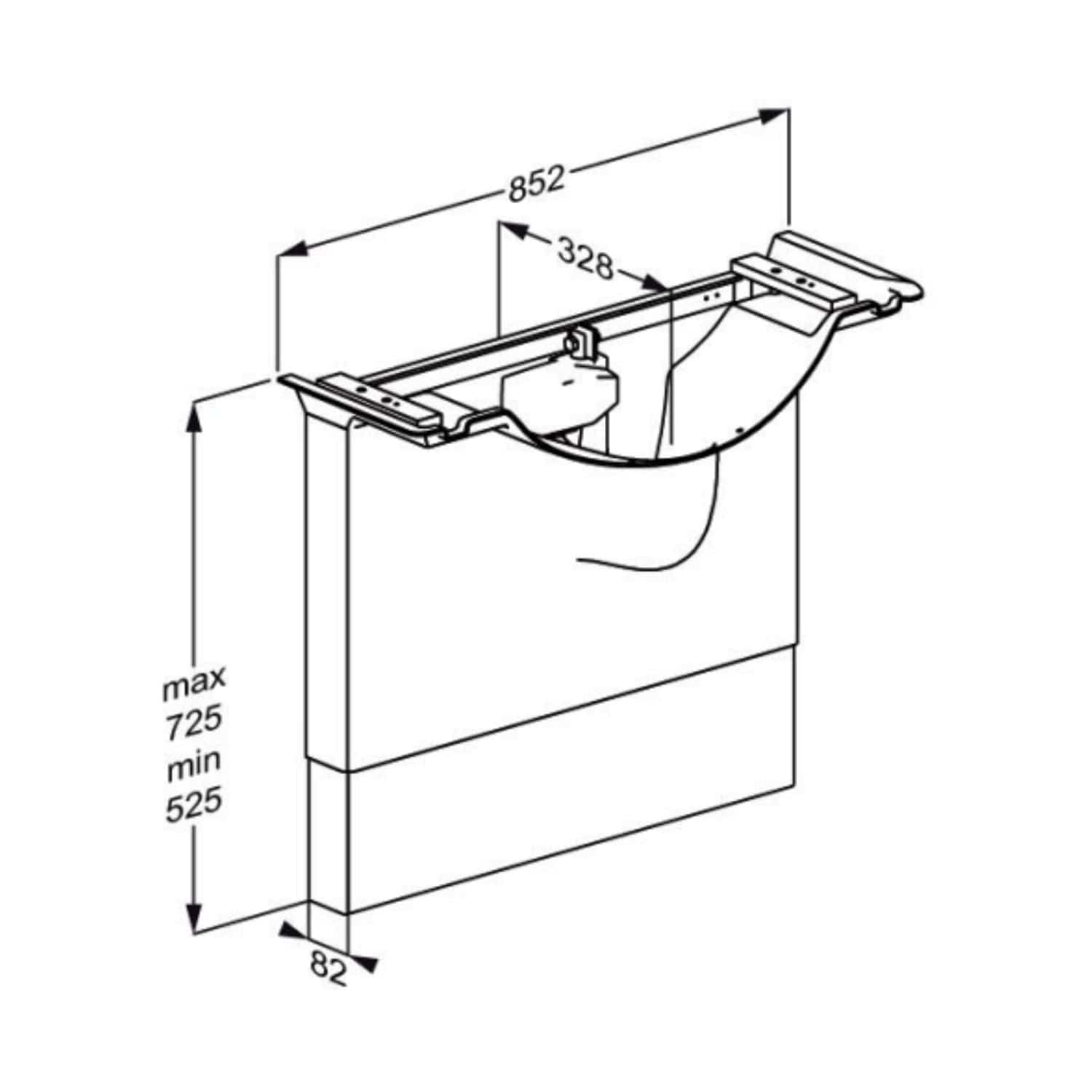 Pressalit Matrix Square servantoppheng Pressalit Tilbehør servant GRO-6132448
