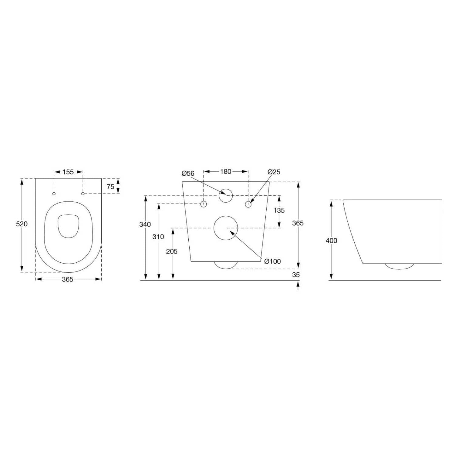 Pressalit SWAY D2 994 Vegghengt Toalett Hvit Pressalit Vegghengt toalett AHL-CP994011CF