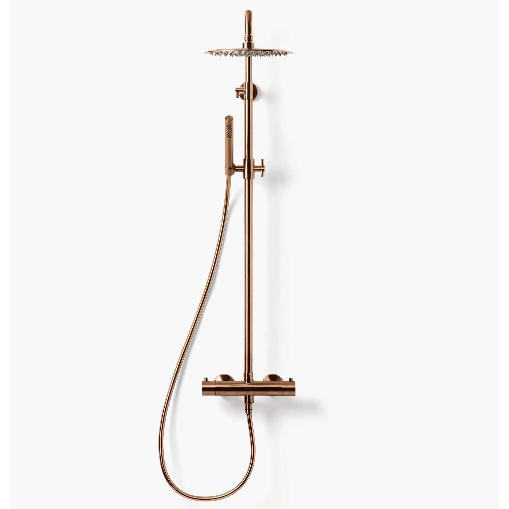 Primy Steel Pleasure 2 takdusjsett med hånddusj Brushed bronze Primy Takdusj INR-80001123