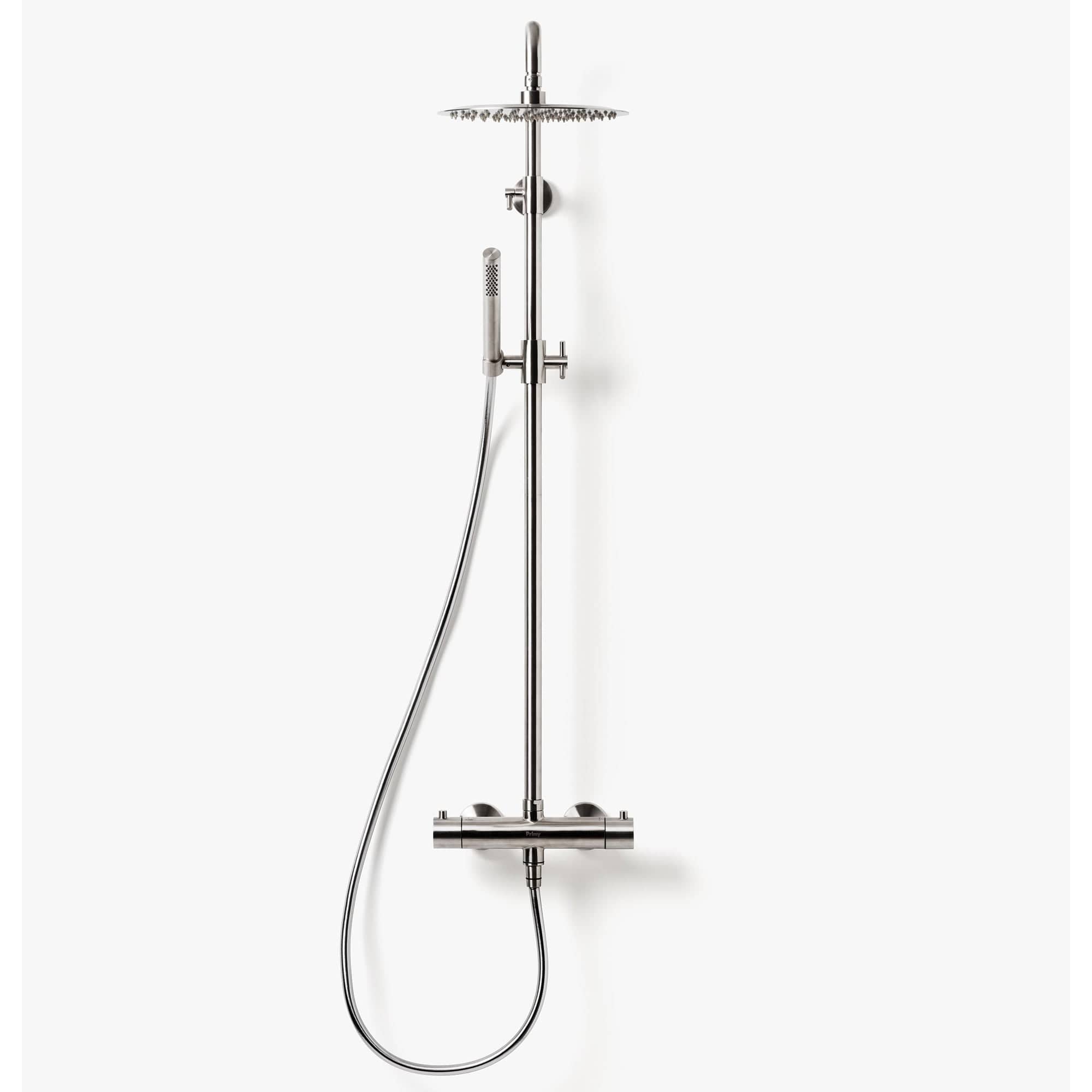 Primy Steel Pleasure 2 takdusjsett med hånddusj Brushed stainless Primy Takdusj INR-80001122
