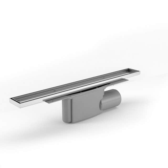 Purus Line Tile Insert - Gavlutløp Krom / 600mm / 75mm Purus Slukrenne GRO-3401814