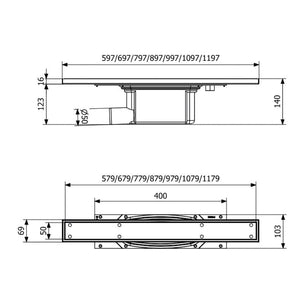 Purus Line Tile Insert - Gavlutløp