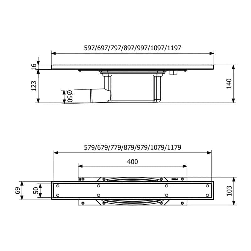 Purus Line Tile Insert - Gavlutløp Purus Slukrenne
