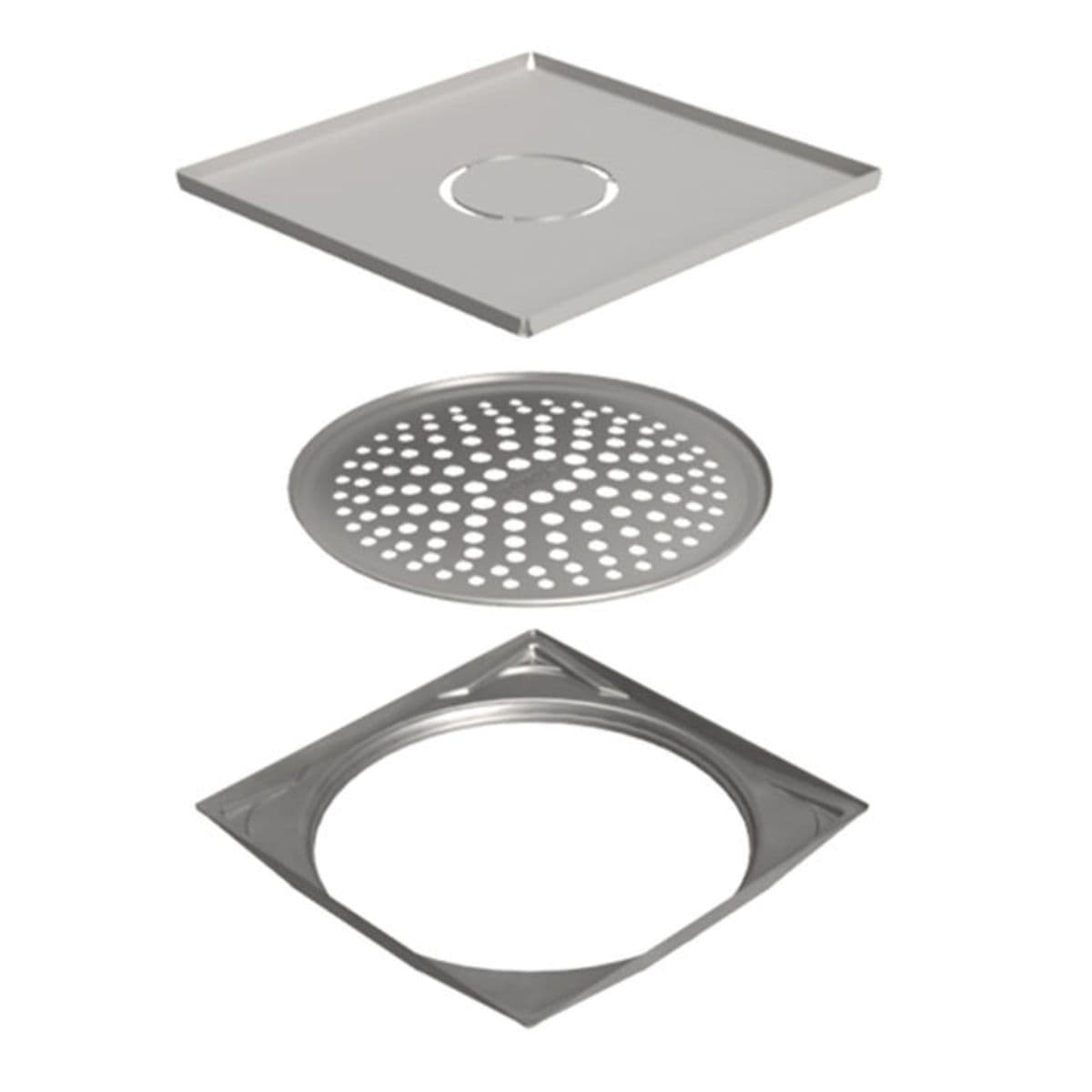 Purus Square Tile Insert Krom Purus Slukrenne GRO-1440201