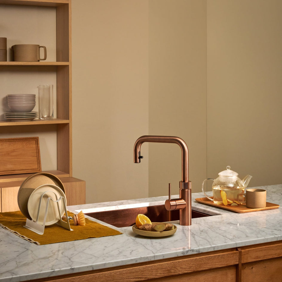 Quooker Flex Square Kjøkkenarmatur med uttrekksslange Quooker Kjøkkenarmatur