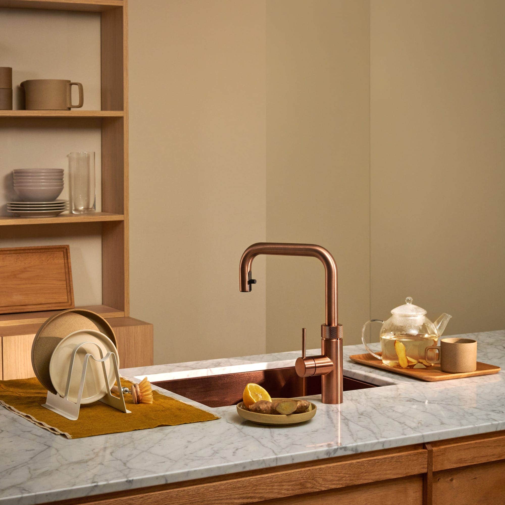 Quooker Flex Square Kjøkkenarmatur med uttrekksslange Quooker Kjøkkenarmatur