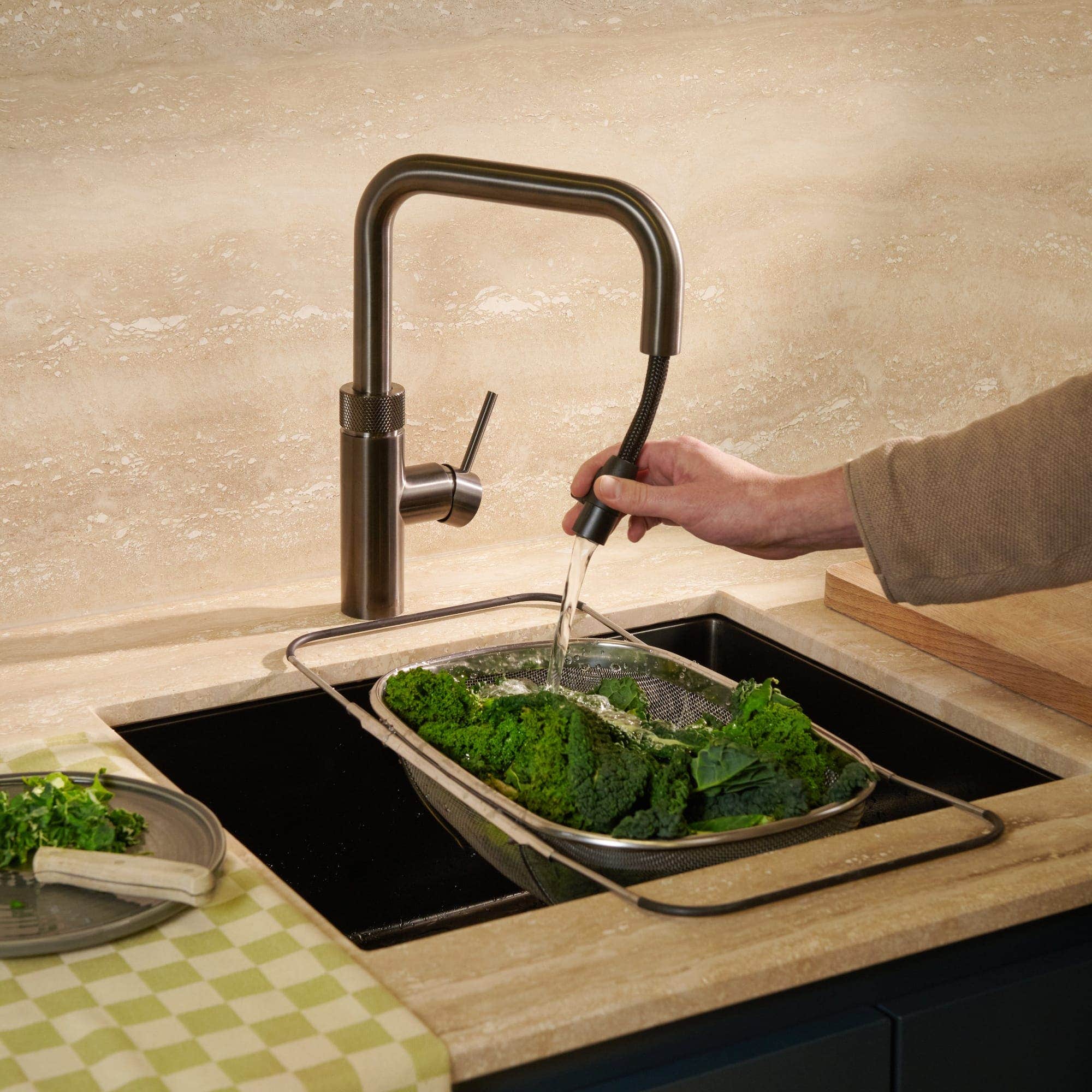 Quooker Flex Square Kjøkkenarmatur med uttrekksslange Quooker Kjøkkenarmatur