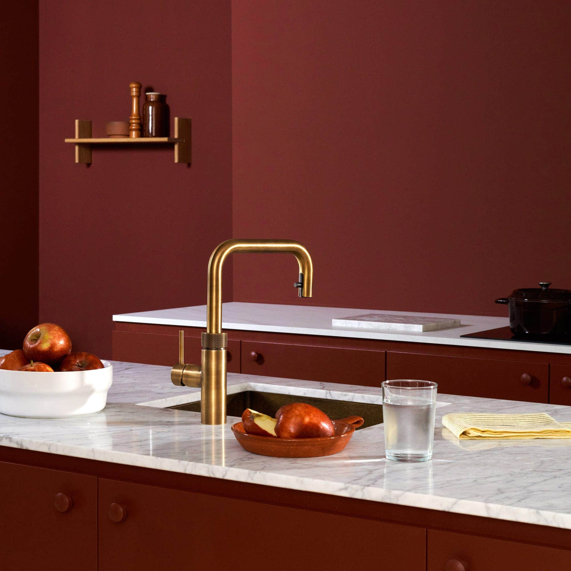 Quooker Flex Square Kjøkkenarmatur med uttrekksslange Quooker Kjøkkenarmatur