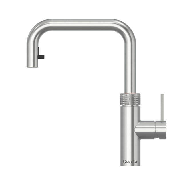 Quooker Flex Square Kjøkkenarmatur med uttrekksslange Rusfritt stål / PRO3 Quooker Kjøkkenarmatur BUN-Q212100402
