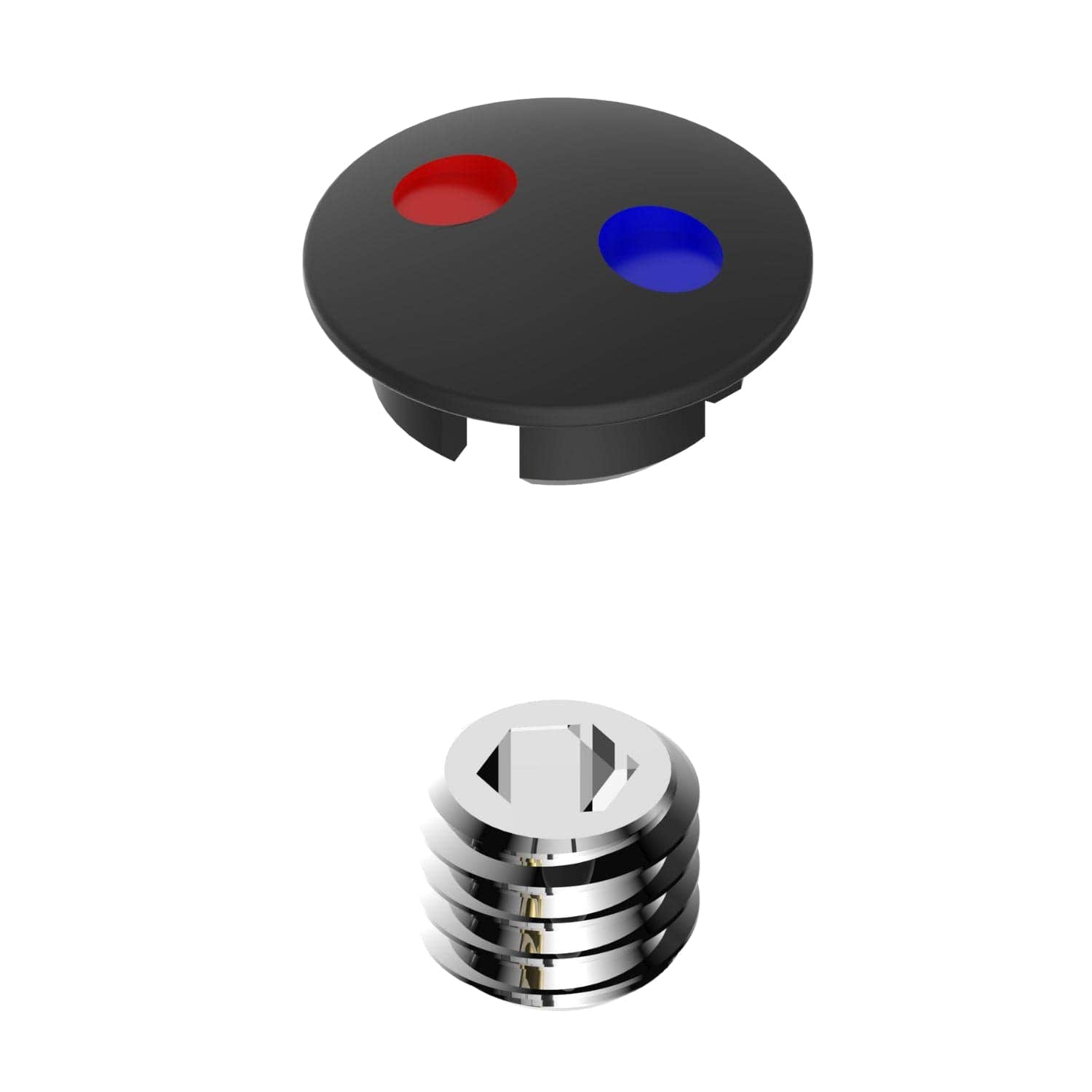 Reservedel: A-collection Varm/kald indikator Modell 3 og 4 for Azur Zero Svart A-collection Reservedel blandebatteri AHL-4225929