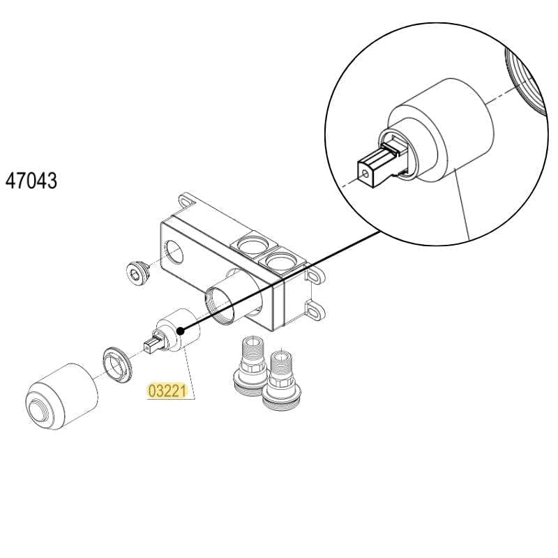 Reservedel: Damixa Innmat Damixa Reservedel blandebatteri KO-0322100
