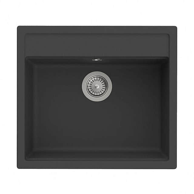 Roca Helsinki Quarzex Kjøkkenvask Svart / 51.5 cm Roca Kjøkkenvask DAL-1395703