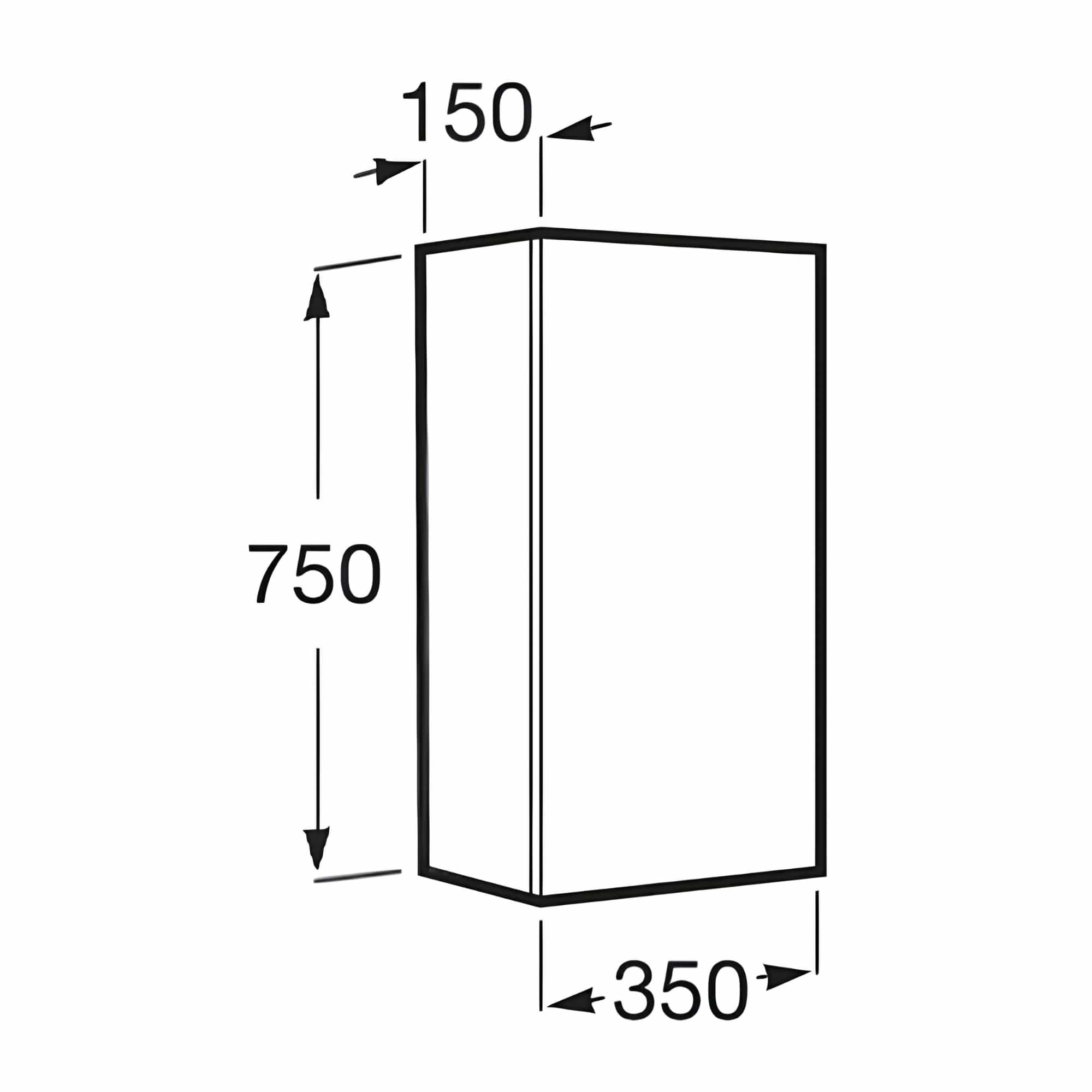 Roca ONA Sideskap Grønn matt / 20cm Roca Sideskap bad DAL-1457800