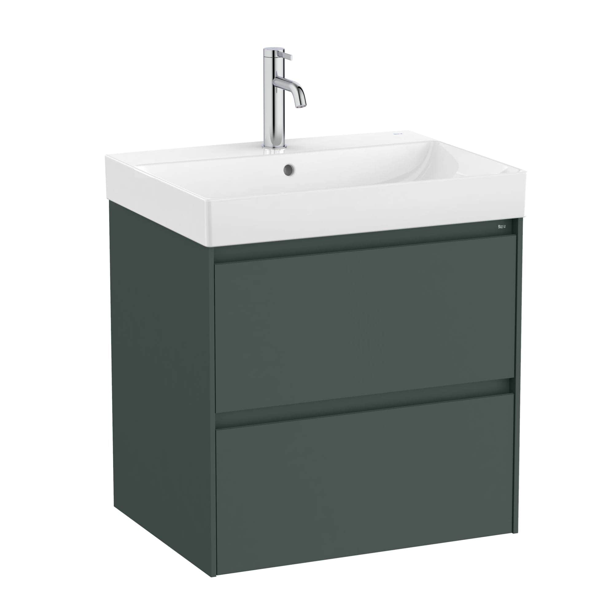 Roca ONA Underskap med 2 skuffer Grønn / 60cm Roca Sideskap bad DAL-1509578