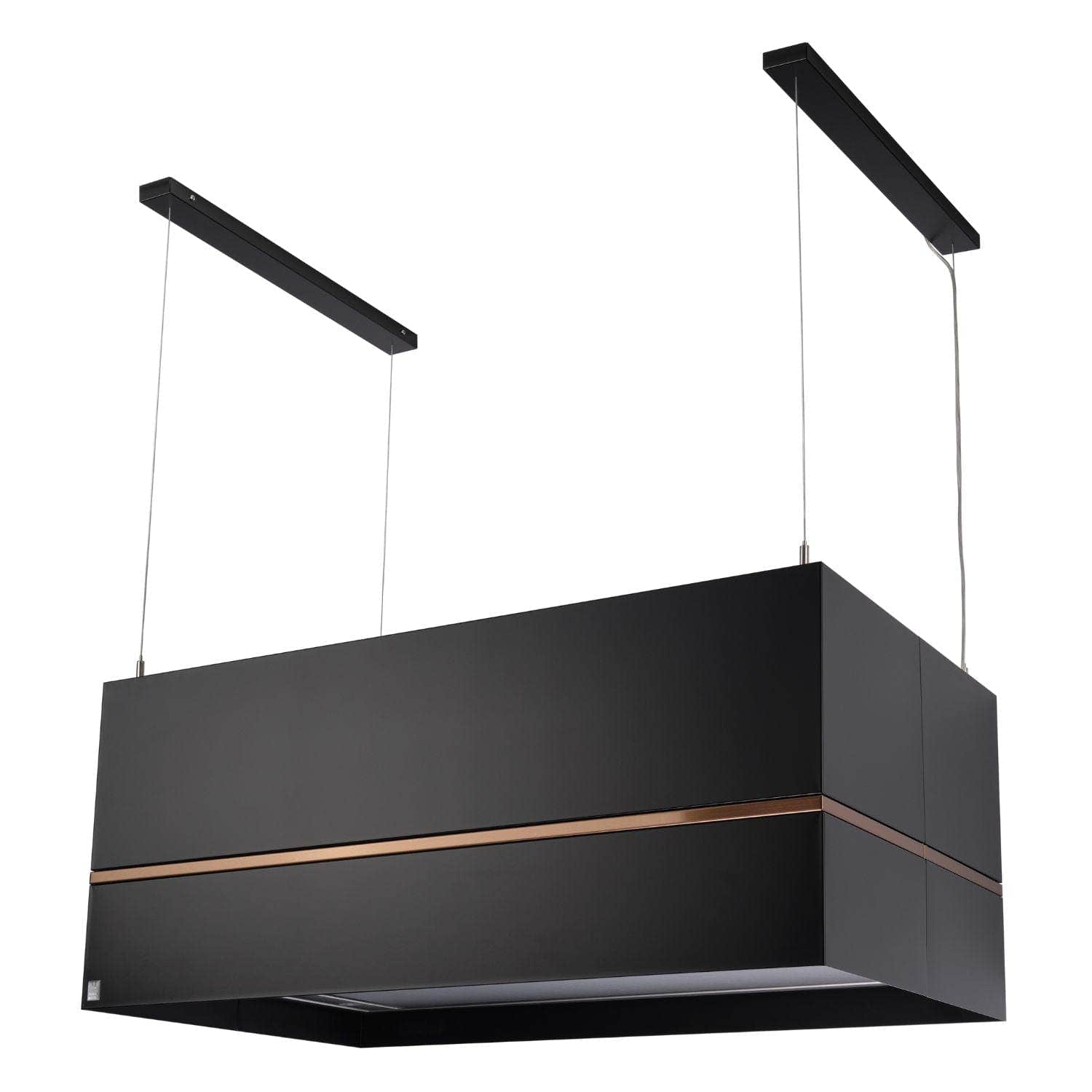 Røroshetta Stripe Fritthengende Ventilator 90cm Børstet stål / 90cm / Resirkulasjon RørosHetta Kjøkkenvifte RO-209500