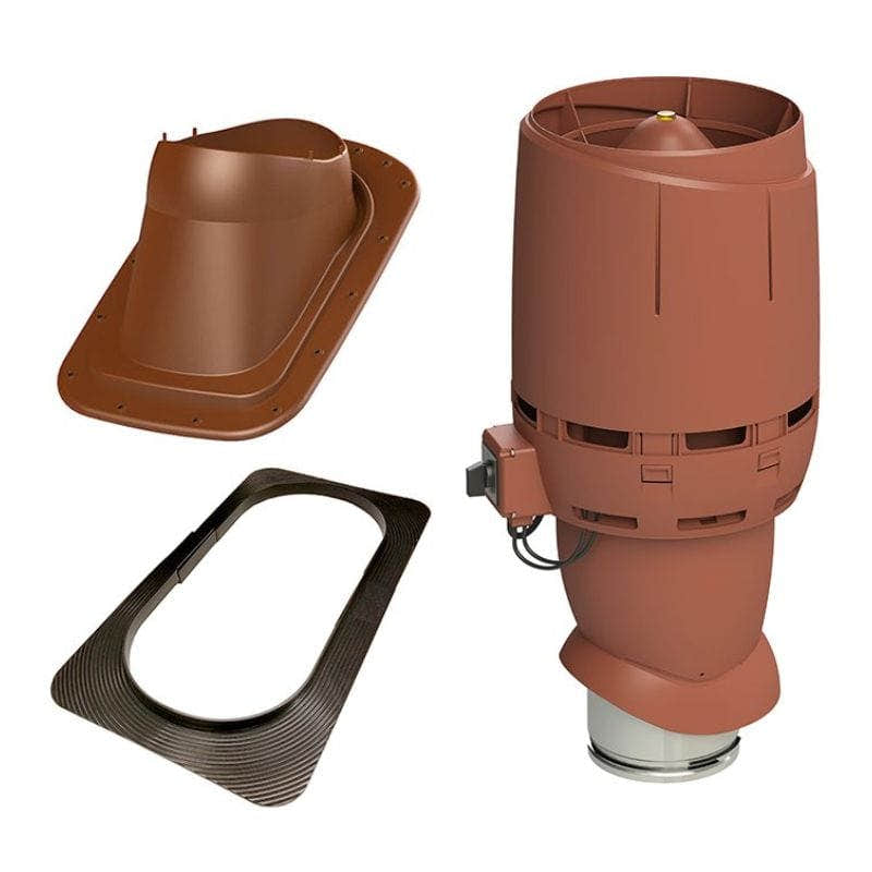 RørosHetta Takvifte ECO160P For slett plattak/papptakmed 11°–52° Musteinsrød RørosHetta Tilbehør kjøkkenvifte RO-403005