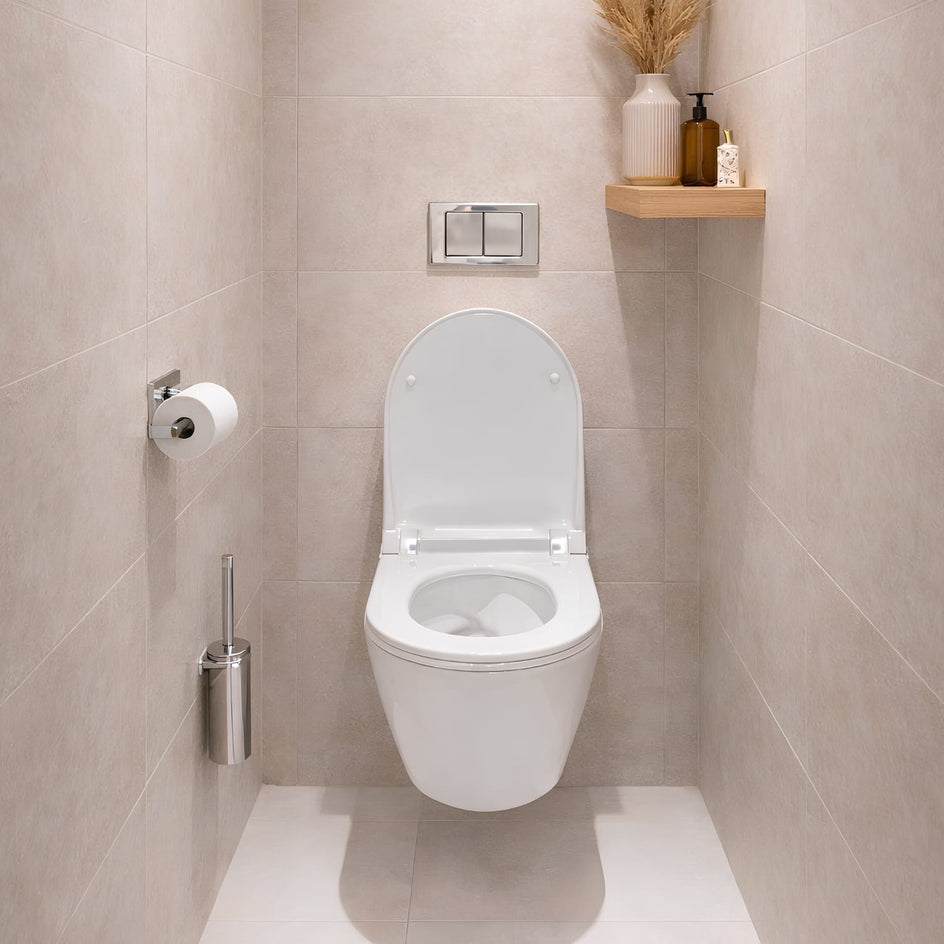 Sanipro AQUAFORM Compact vegghengt toalett Hvit Sanipro Vegghengt toalett SA-10003