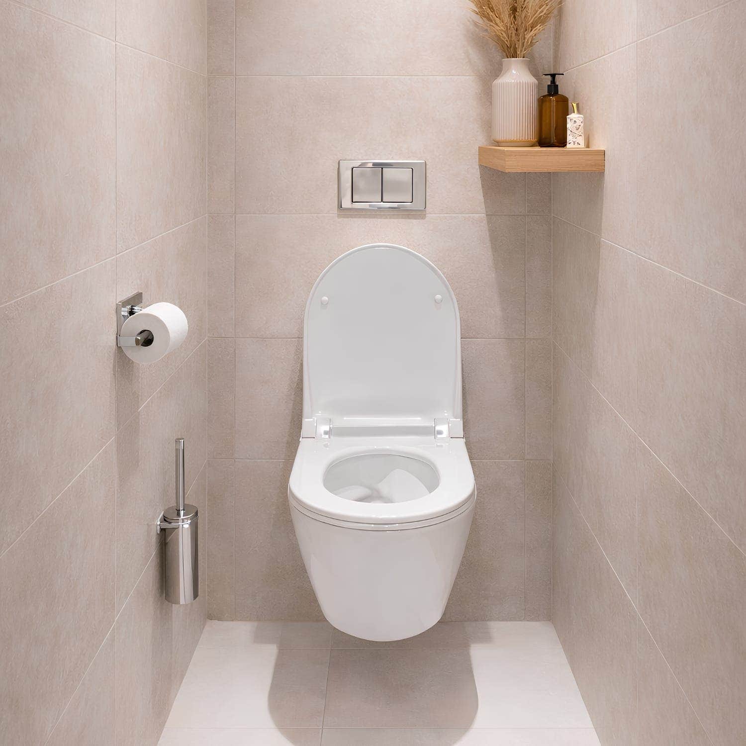 Sanipro AQUAFORM Compact vegghengt toalett Hvit Sanipro Vegghengt toalett SA-10003