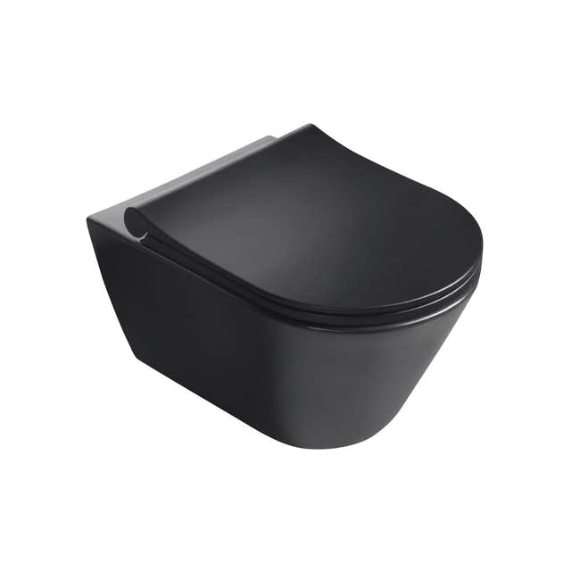 Sanipro Aquaform Rimless Vegghengt Toalett Svart matt Sanipro Vegghengt toalett SA-10018