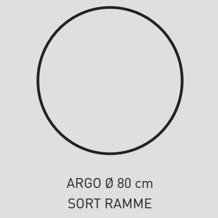 Sanipro ARGO rundt speil med lys (ramme)