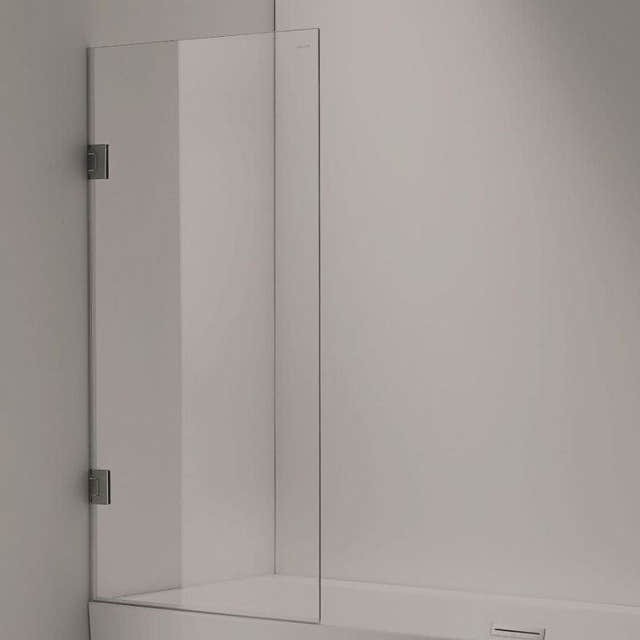 Sanipro Badekarvegg Style 75 - 8mm glass Krom / 75cm / Klart glass Sanipro Badekarvegg SA-10015