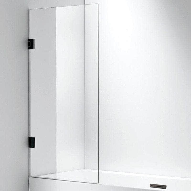 Sanipro Badekarvegg Style 75 - 8mm glass Svart matt / 75cm / Klart glass Sanipro Badekarvegg SA-10014