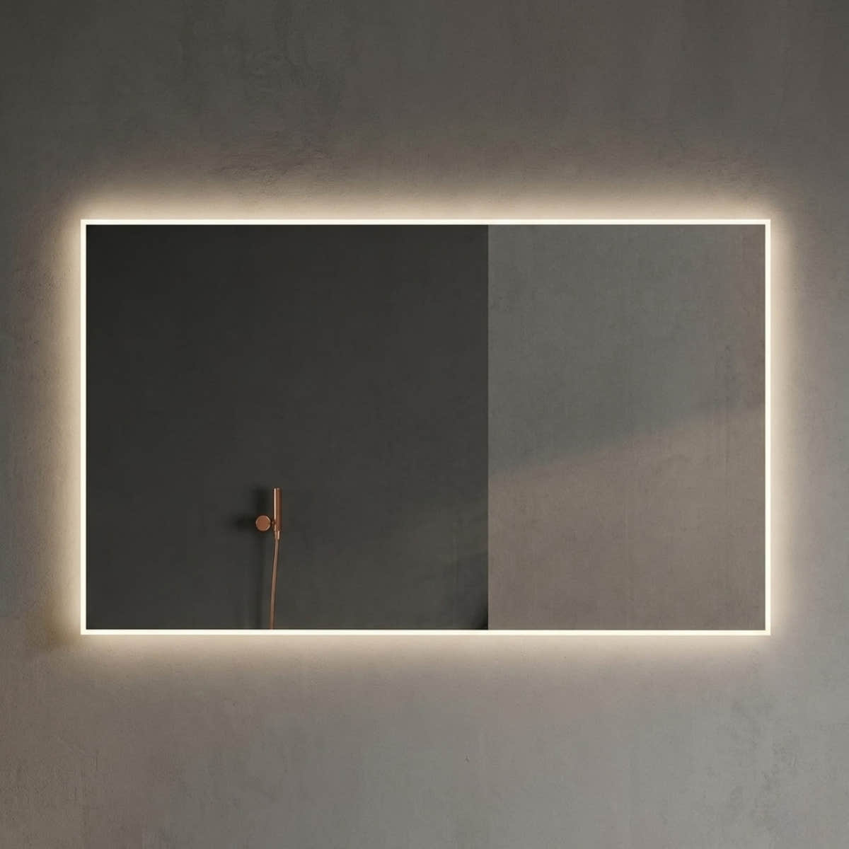 Sanipro GLOW firkantet speil med lys 100cm Sanipro Baderomsspeil SA-20556