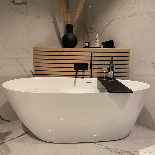Sanipro SYMPHONY Frittstående badekar 170 Hvit / 170cm Sanipro Frittstående badekar SA-10055