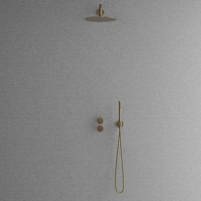 Scandtap Harmonized 2x Takdusj Innbygging Champagne Scandtap Blandebatteri innbygging SC-21024