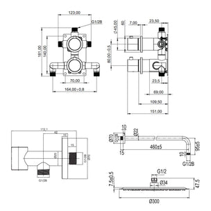 Scandtap Harmonized 2x Takdusj Innbygging