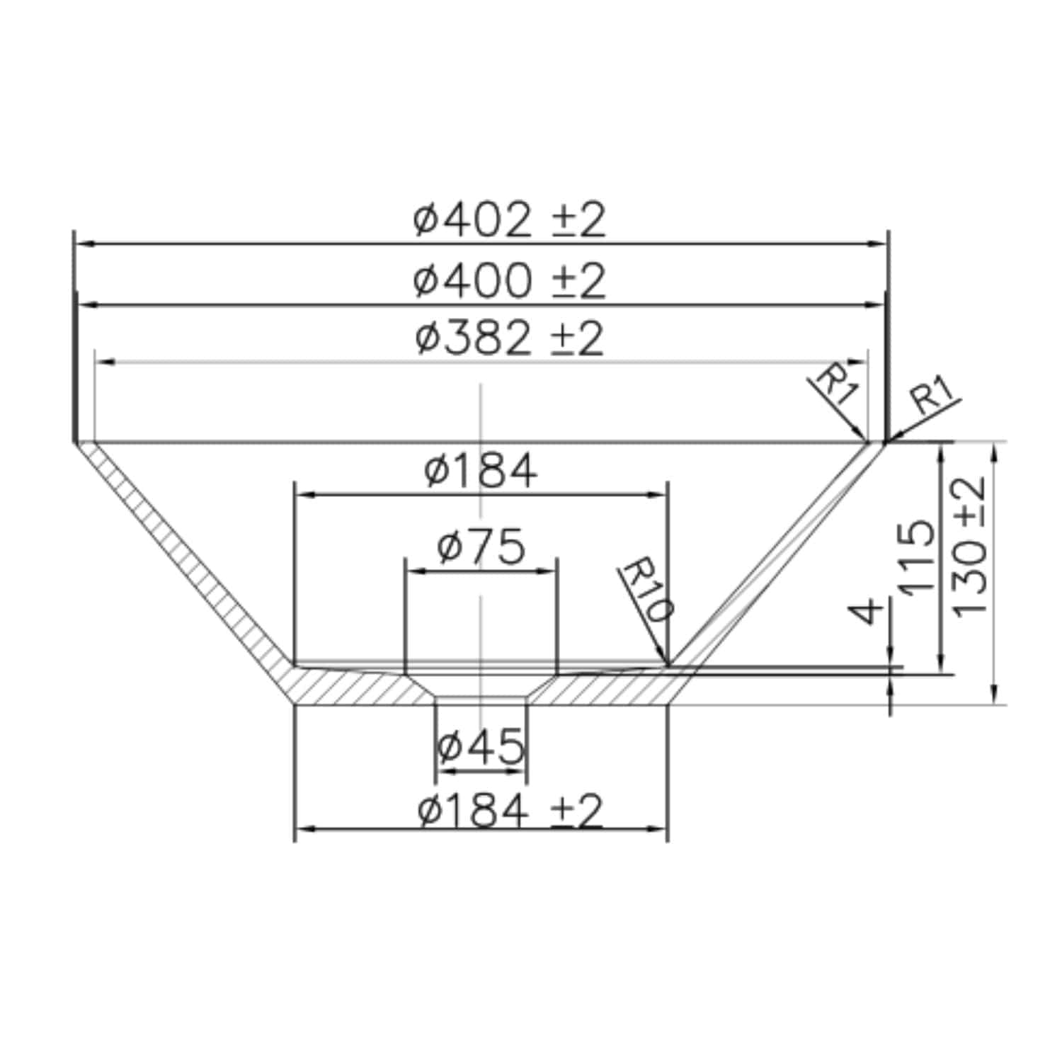 Scandtap Solid R3 Bolleservant Hvit matt Scandtap Bolleservant SC-46003