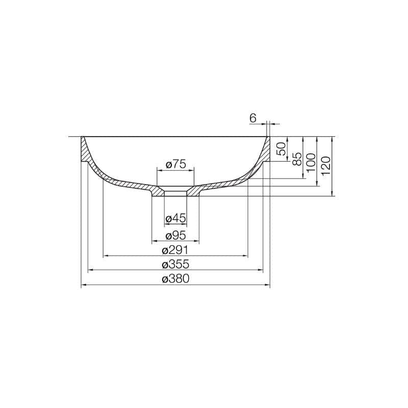 Scandtap Solid R4 Bolleservant Hvit matt Scandtap Bolleservant SC-46004