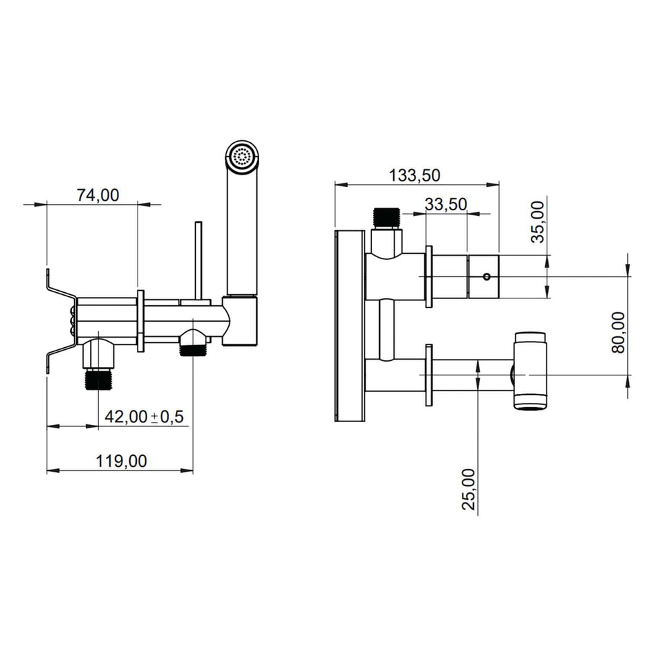 Scandtap Steel Harmonized B Bidetbatteri Scandtap Bidetbatteri