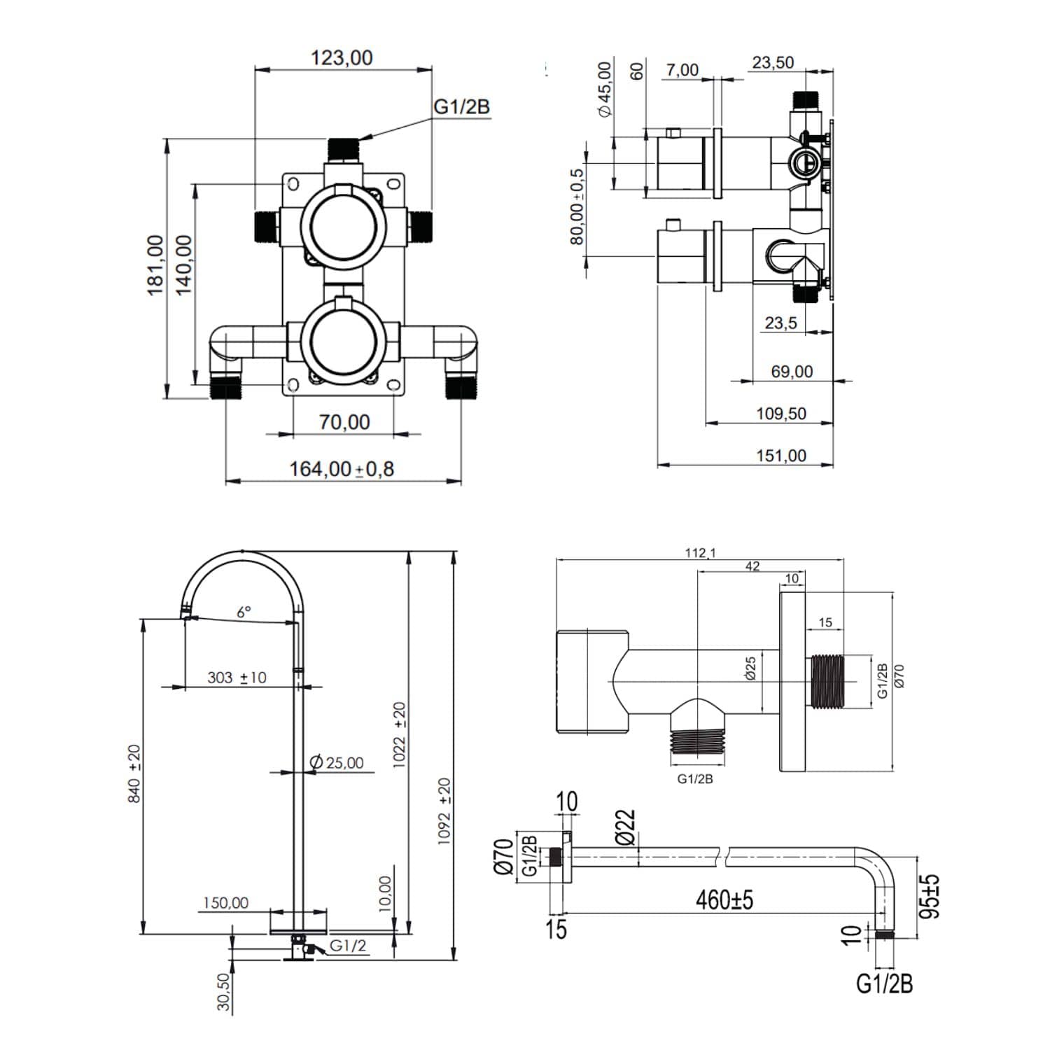 Scandtap Steel Harmonized Bliss 3 Badekarpakke Scandtap Blandebatteri innbygging