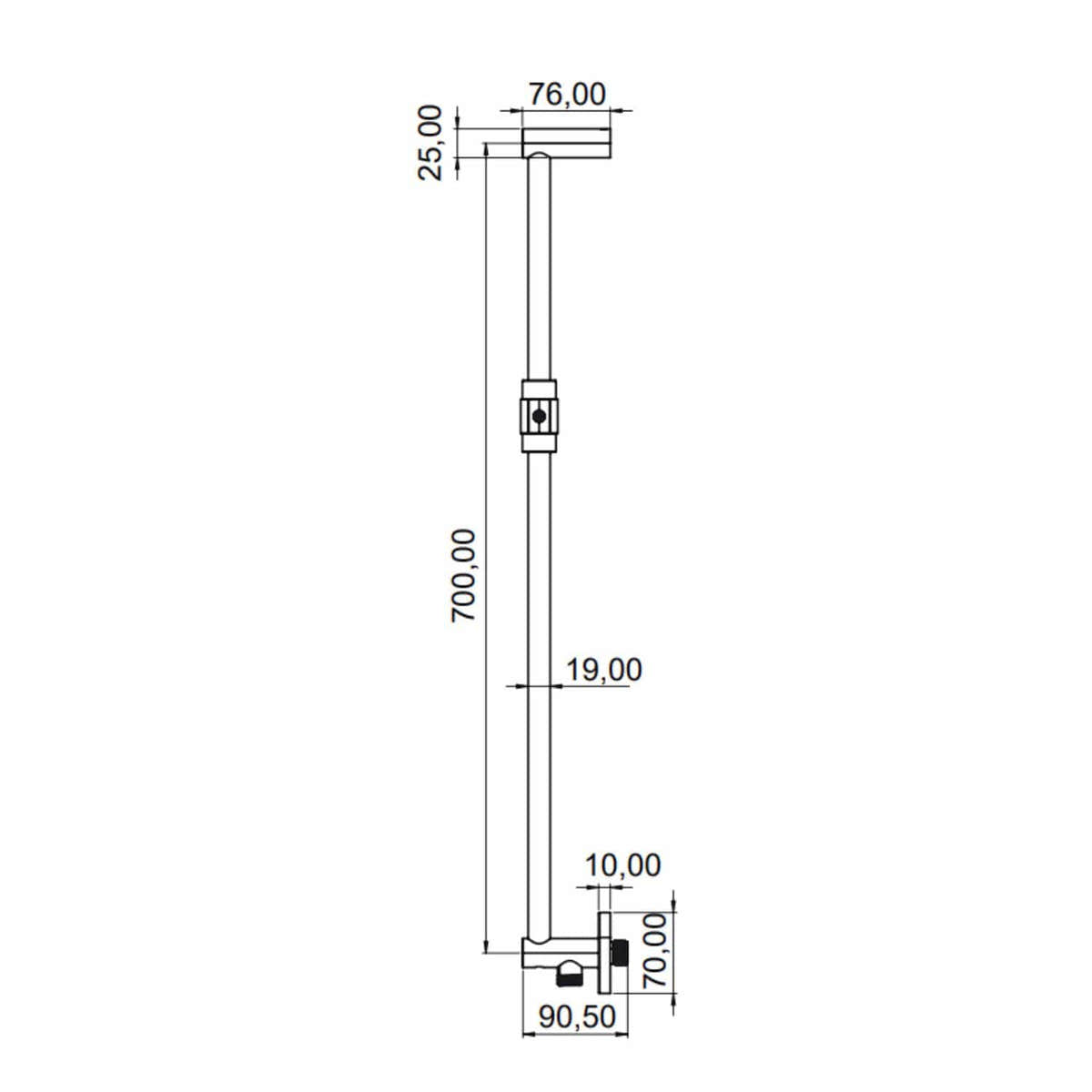 Scandtap Steel Harmonized Dusjstang Scandtap Dusjtilbehør