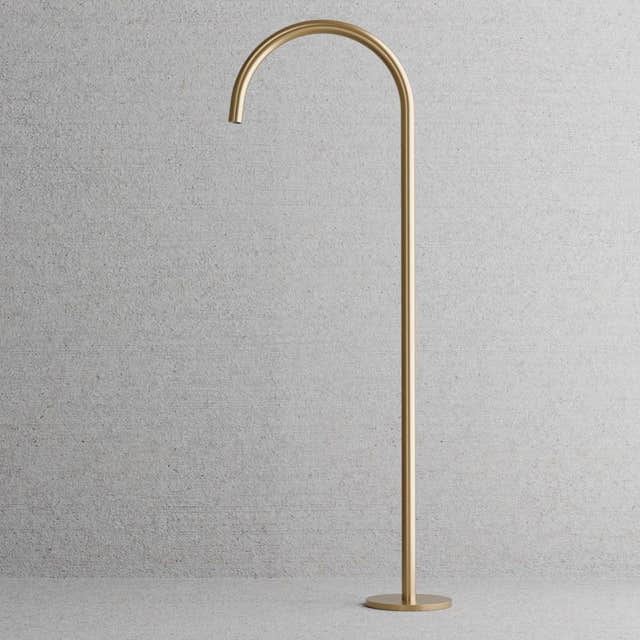 Scandtap Steel Harmonized Gulvmontert Badekartut Champagne Scandtap Tilbehør blandebatteri SC-21171