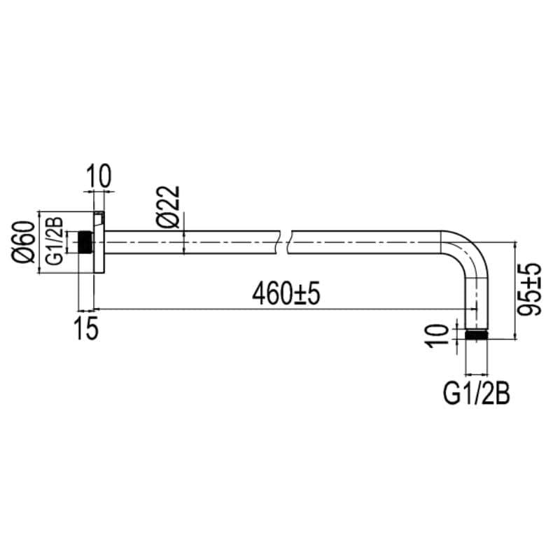 Scandtap Steel Harmonized Wall pipe Scandtap Dusjtilbehør