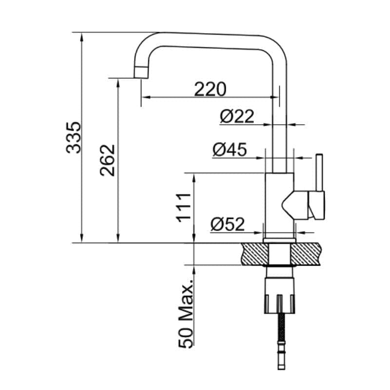 Scandtap Steel Square Kjøkkenarmatur Original Scandtap Kjøkkenarmatur SC-30010