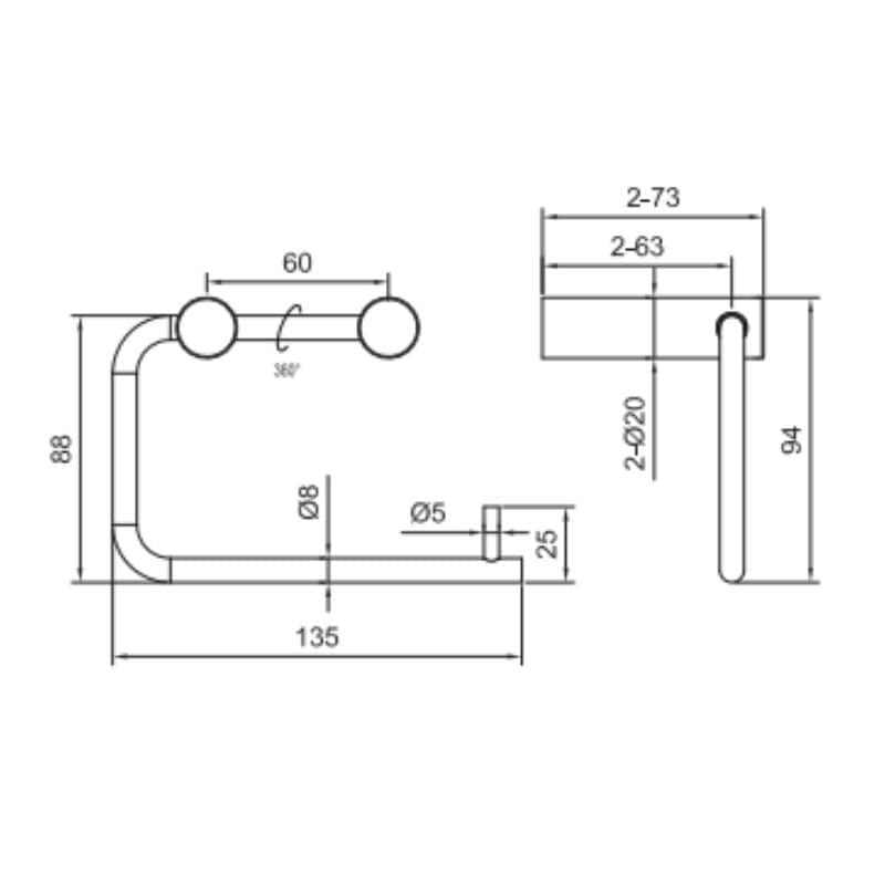 Scandtap Steel Style Toalettpapirholder Scandtap Toalettrullholder