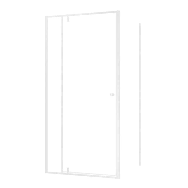 Sealskin Contour Dusjhjørne Kombi (vegg+dør) - Pivotdør Hvit matt / 100x100cm / Klart glass Sealskin Dusjhjørne CO-CD181006025100