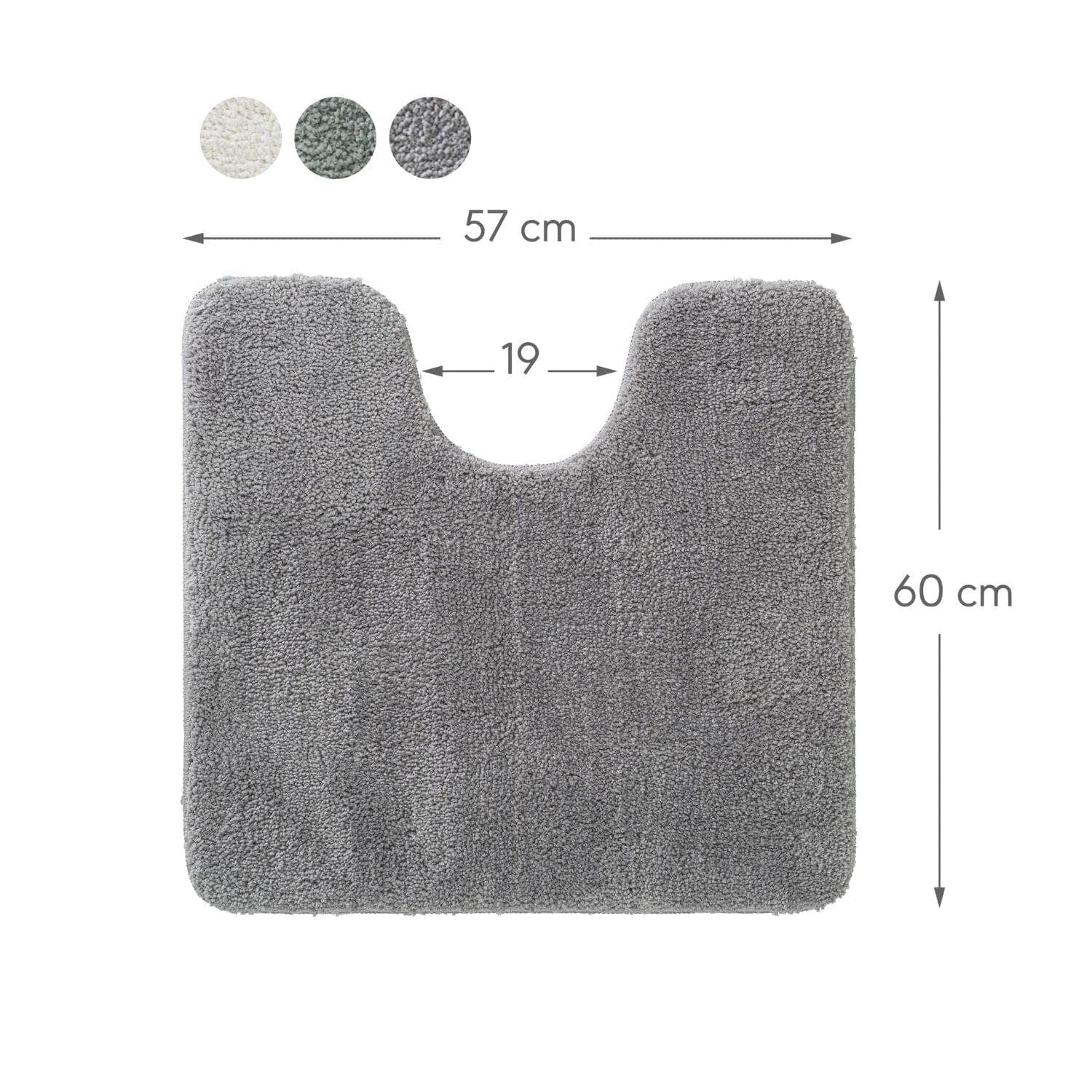 Sealskin Cosima Toalettmatte Grå Sealskin Baderomsmatte CO-800633