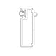 Sealskin Inc Utforingsprofil for svingdører H200cm Svart matt Sealskin Veggprofil CO-XI800106190000
