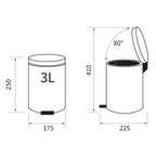 Sealskin INDUSTRIAL Pedalbøtte 3L